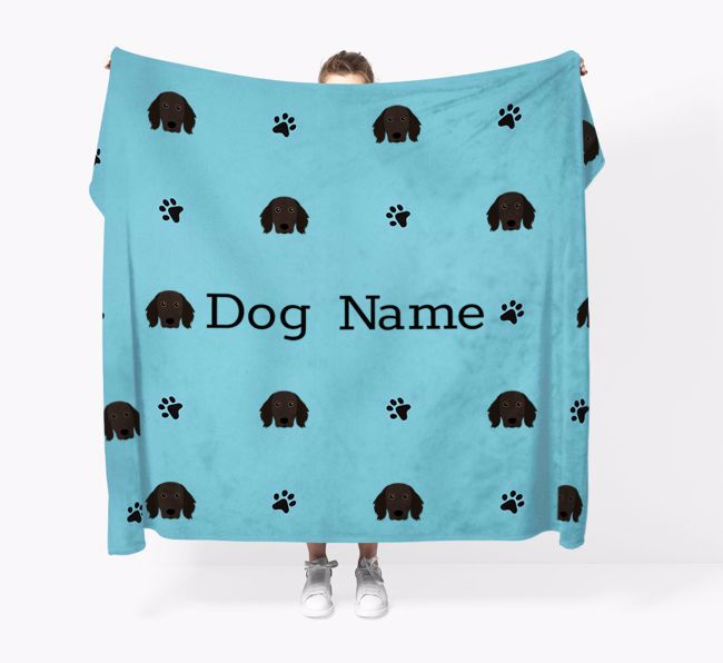 'Paw Pattern' - Personalised {breedFullName} Blanket